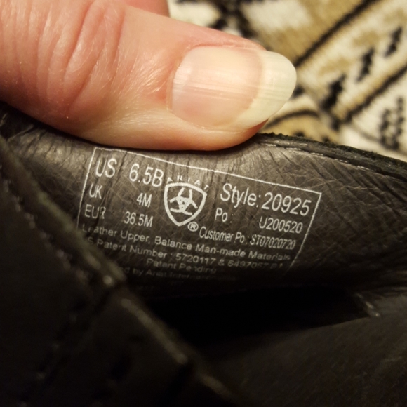 Women's Ariat black leather shoes size 6.5 - Picture 11 of 11